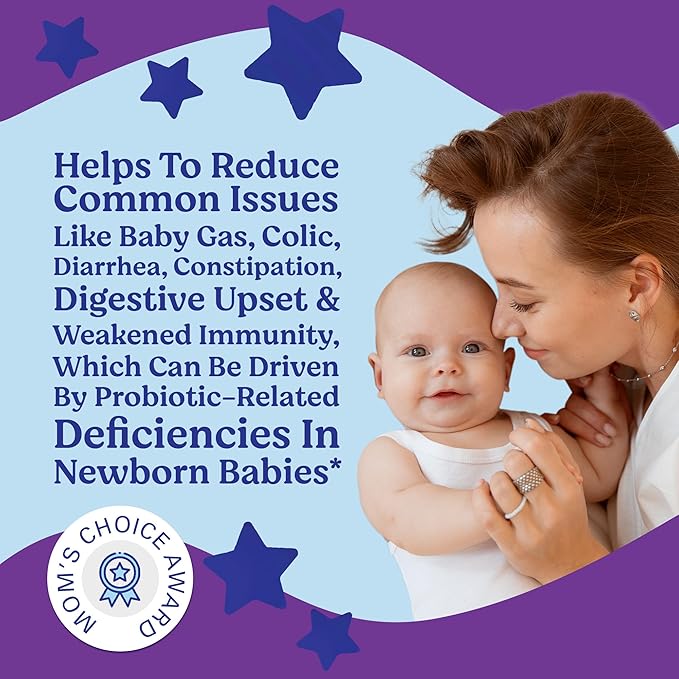 LOVEBUG Probiotics for Babies - Organic Baby Probiotics 6-12 Months for Baby Immune Support, Gas, Colic, Diarrhea & Infant Constipation Relief Sugar-Free, Tasteless Powder, 60 Pack