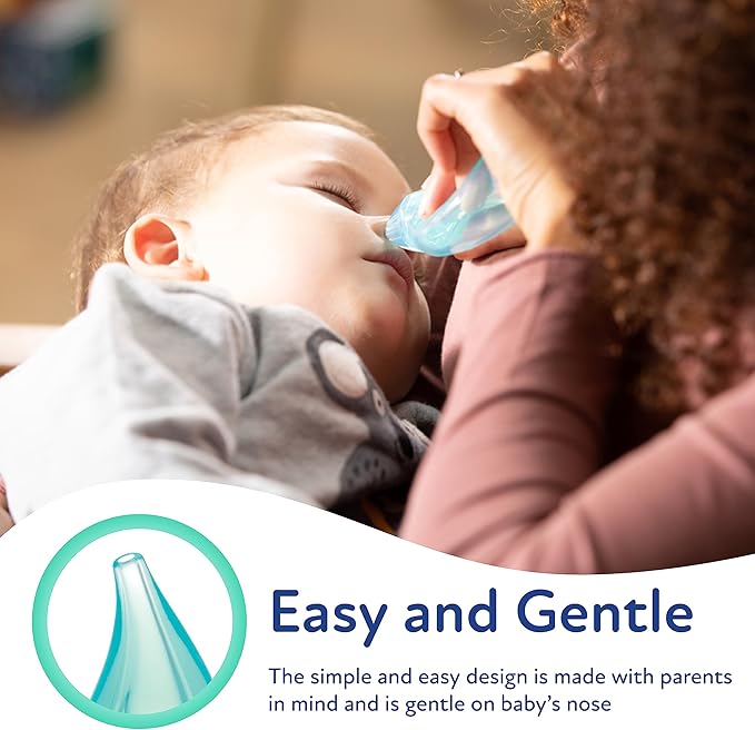 Dr. Talbot's Nasal Aspirator for Babies - Silicone - with Storage Case - Blue Elephant