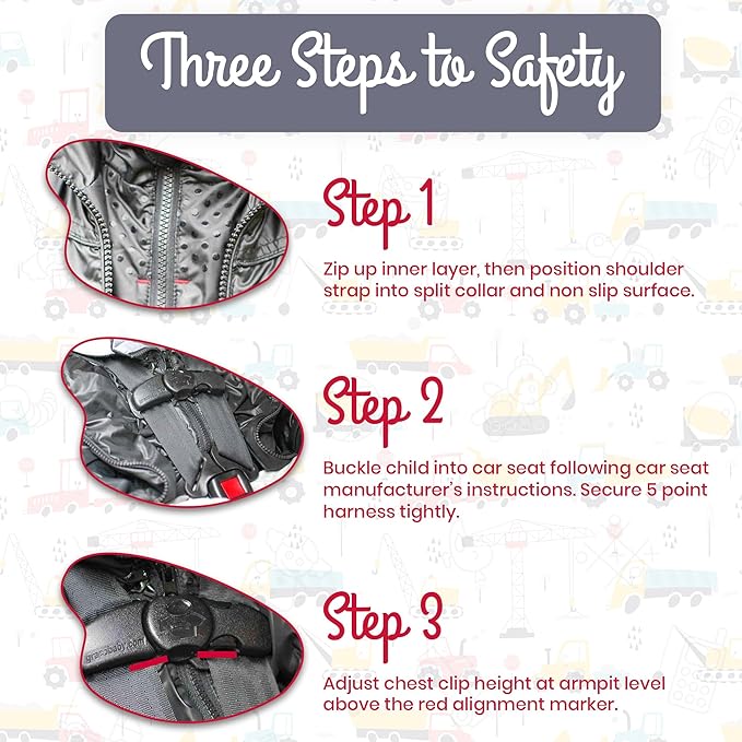 ONE KID The Road Coat Down | Car Seat Safe Winter Jacket | Crash Tested | Unisex | 12 Months-8 Years
