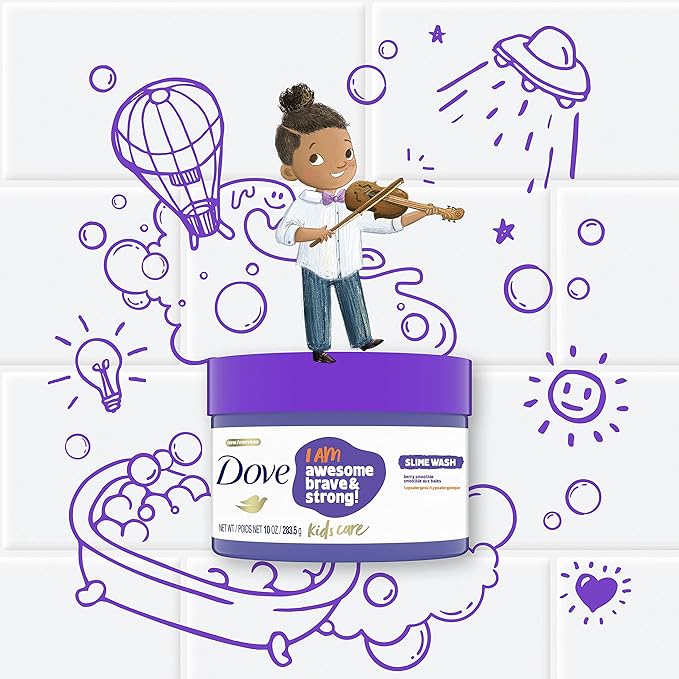 Dove Kids Care Slime Body Wash For Kids Berry Smoothie Hypoallergenic Skin Care 10 oz