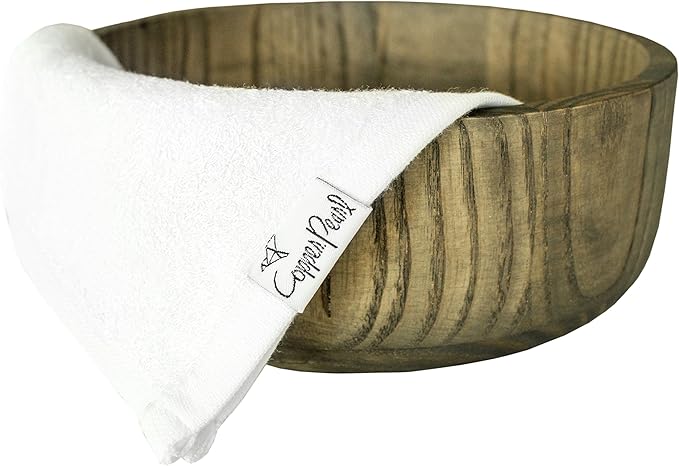 Copper Pearl 6 Ultra Soft Baby Bath Washcloths Premium Large Soft Dove (White) 11" x 11" Towels