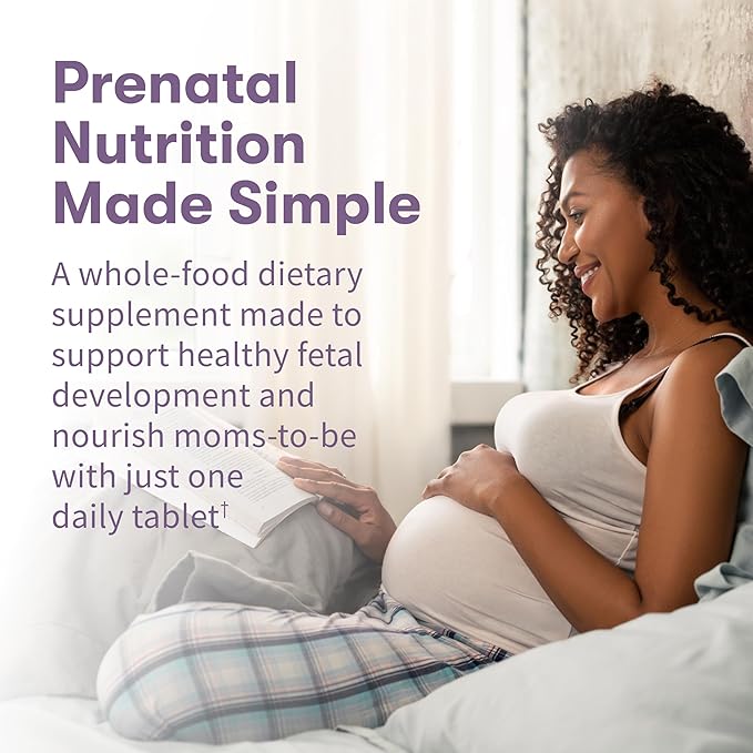 Garden of Life Organics Prenatal Vitamin: Folate for Energy & Healthy Fetal Development, Non-constipating Iron, Vitamin C, B6, B12, D3 – Organic, Non-GMO, Gluten-Free, Vegan, 30 Day Supply