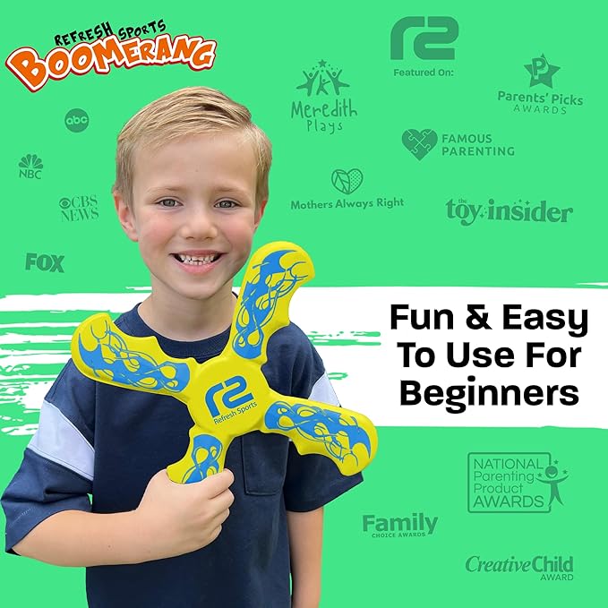 Kids Beach Toys & Beach Games - Ultimate Beach Boomerangs for Beaches - Fun Easter Basket Stuffers for Boys & Girls - Playdates Sand Toys Soft Colorful Designs & Tons Of Fun Toy Easter Gifts For Kids
