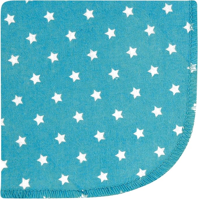 Hudson Baby Unisex Baby Flannel Cotton Washcloths, Happy Planets 10 Pack, One Size