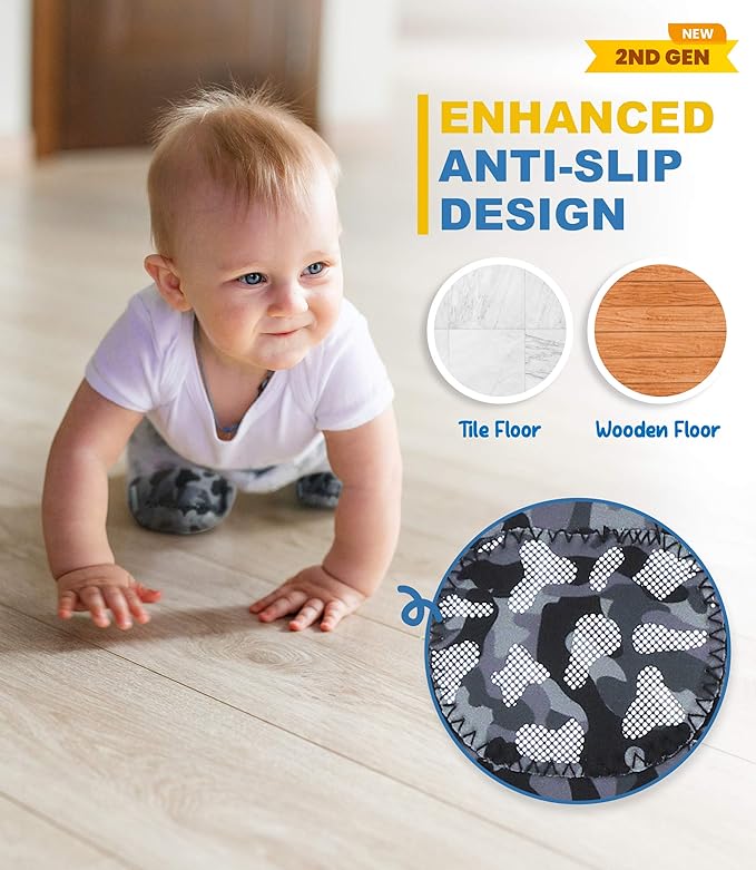 (2nd Gen.) Baby Knee Pads for Crawling (2 Pairs), CPSIA Certified - Comfortable Knee Protector for Toddler, Infant, Girl, Boy, Crawler - Rodilleras para Bebe