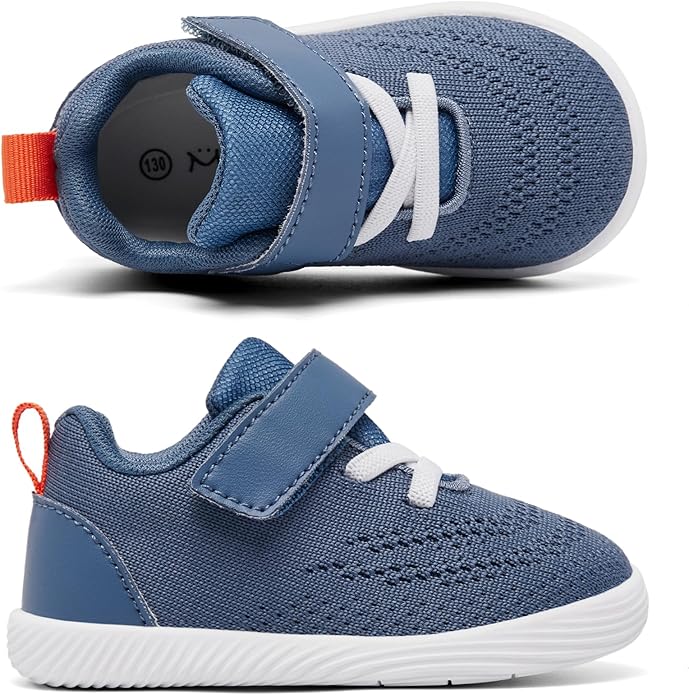 MORENDL Toddler Sneakers Baby Boys & Girls Barefoot Shoes Lightweight Breathable Walking Running Tennis Athletic Sport Shoes