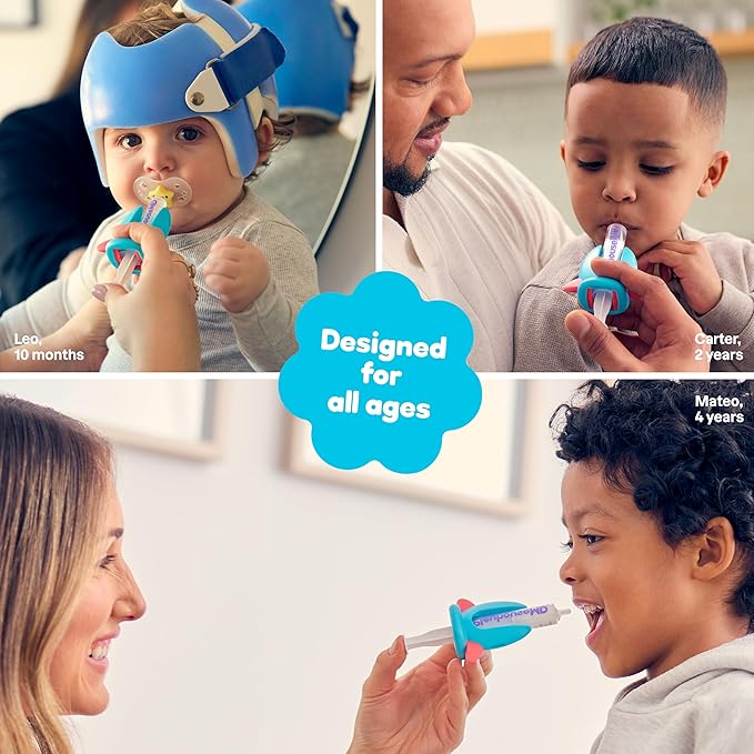 Medicine Dispenser, Rocket - Liquid Medication Syringe for Newborns, Infants, Babies & Toddlers - Baby Medicine Kit with Pacifier Attachment for Accurate Dosing