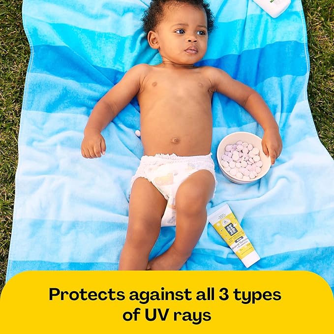 Hello Bello Mineral SPF 55 Sunscreen Lotion with Prebiotics, Water Resistant and Reef Friendly Sun Protection for Babies and Kids, 3 fl oz (Pack of 1)