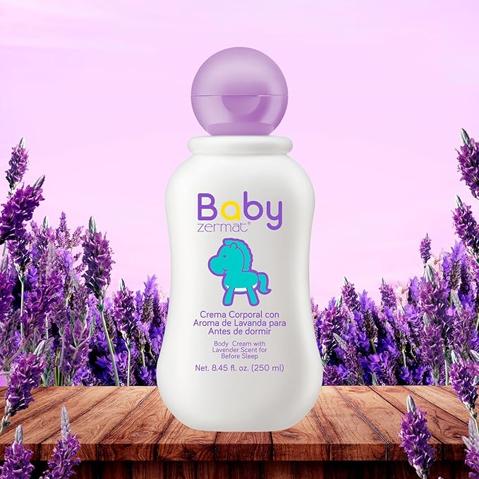 Zermat Baby Lotion with Lavender - Gentle & Soothing Moisturizing Formula for Infants - Ideal Baby Care Products - Crema para Bebé - 8.45 Fl. Oz.