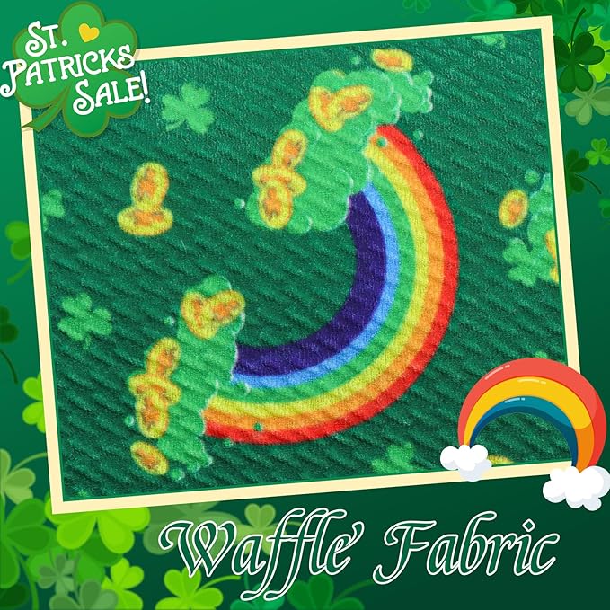YanJie St. Patrick's Day Baby Girl Clover Headbands Shamrock Green Bows Newborn Girls Headbands Handmade St.Patrick Wide Hairbands Hair Accessories