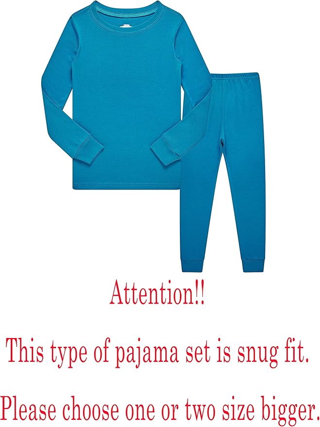 Family Feeling Little Big Boy Pajamas Sets 100% Cotton Pjs Kids Jammies