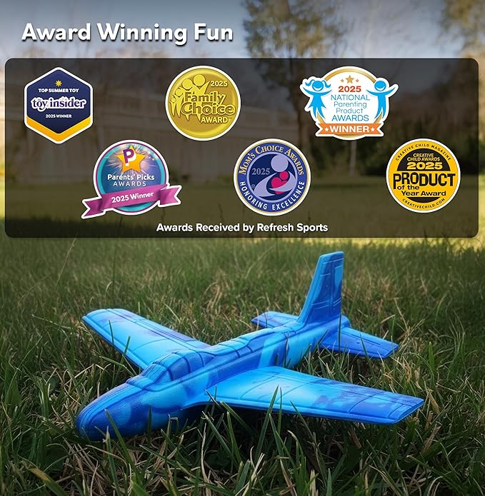 Stocking Stuffer Gifts For Boys&Girls: Foam Airplane Toy Glider Plane Styrofoam Airplanes for Kids. Launcher Air Planes Outdoor Army Toys. Military Gliders Game & Stocking Stuffers for All Ages