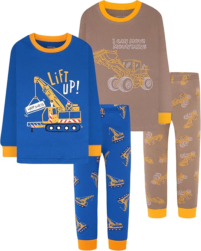 DAUGHTER QUEEN Boys 100% Cotton Long Sleeve Pajamas Size 18Months-12Years