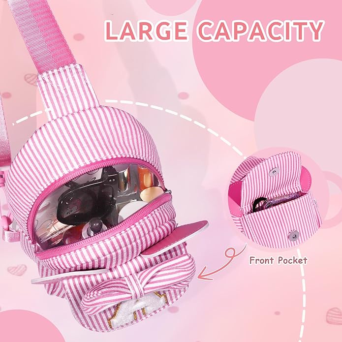 YOOLIFE Valentines Day Gifts for Kids Girl - Sling Bags for Girls Kids | Initial Small Crossbody Purses for Girl Kid Birthday