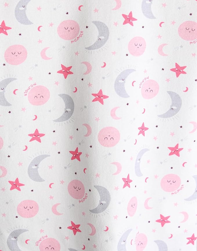 moimoln Sibling Matching 6M-8Y Soft Warm Cotton Modal Character Long Sleeve Snug-Fit Pajama Long Sleeve Sleepwear Daily