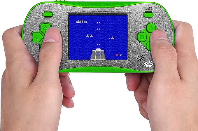 Handheld Game for Kids - FAMILY POCKET RS16 Portable Classic Controller 260 Game 2.5 inch LCD Retro Arcade Video Game System Children's Birthday Gift (Green)