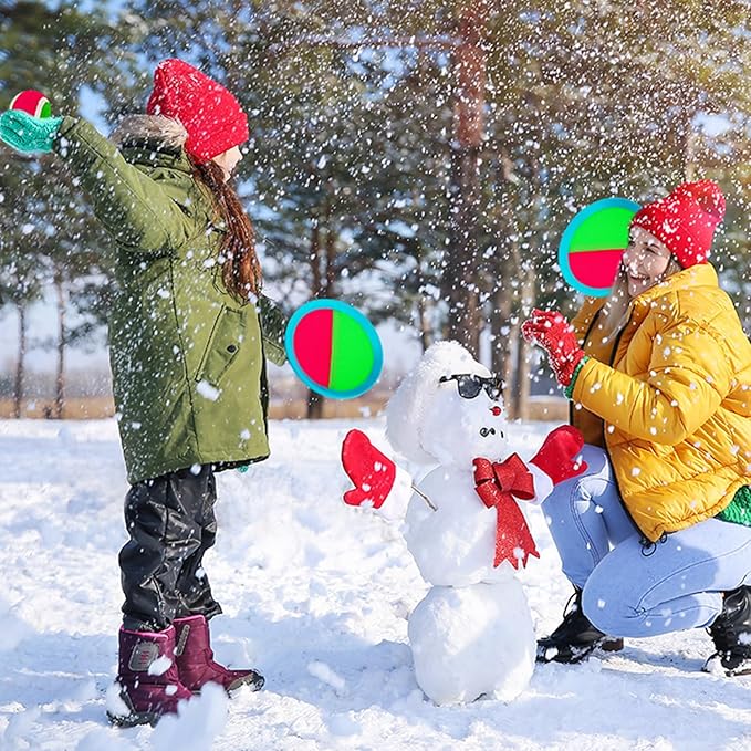 Ayeboovi Toss and Catch Ball Set 8 Paddles 4 Balls Outdoor Beach Pool Toys for 3 4 5 6 7 8 Year Old Boys Girls Birthday Valentine Gifts Easter Basket Stuffers Outside Yard Games for Kids and Family