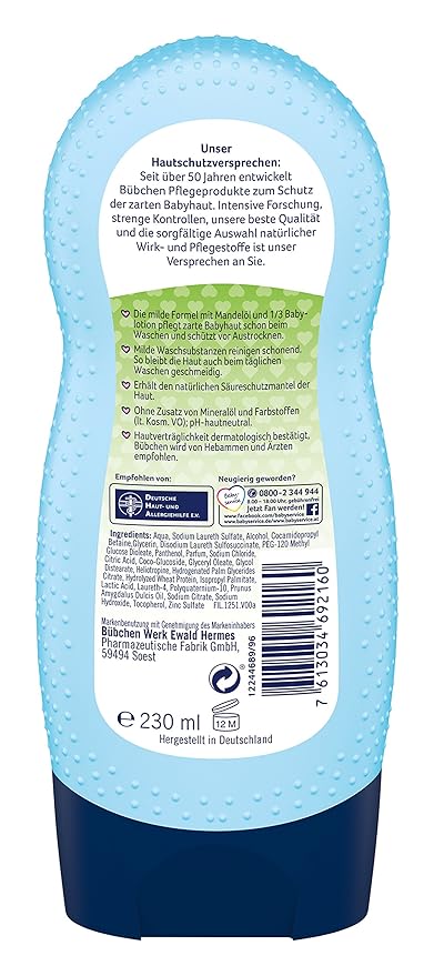 Bubchen Bübchen Classic Wash & Shower Cream with 1/3 Baby Lotion 230ml / 7.78 fl. oz