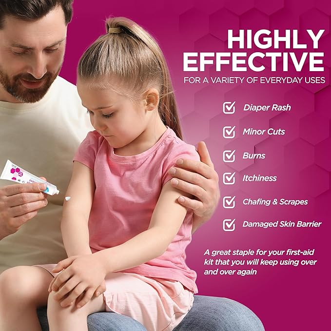 MED PRIDE High-Potency 20% Zinc Oxide Ointment 1oz - Diaper Rash Skin Protectant Zinc Cream- Wound Healing Zinc Oxide Paste for Kids & Adults- Barrier Repair Remedy for Chaffing, Rash, Cuts, Scrapes