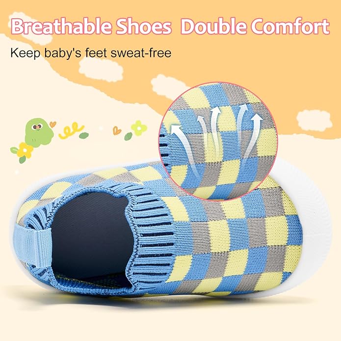 VIFUUR Baby Shoes Girls Boys Toddler Sneakers Non-Slip First Walkers Shoes for Babies 6 9 12 18 24 Months