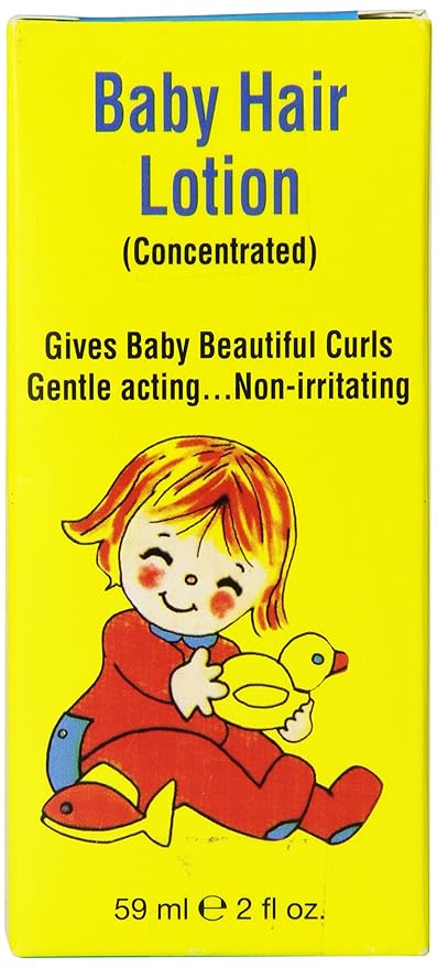 Clubman Baby Hair Lotion – Concentrated Formula for Beautiful Curls, Gentle & Non-Irritating Hair Cream for Infants and Toddlers, 2 fl oz