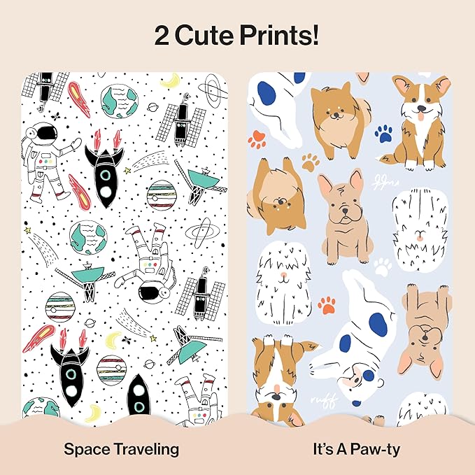 The Honest Company Comfort Dry Disposable Diapers for Sensitive Skin, Hypoallergenic, Space Travel + It's a Pawty, Super Club Box Size 3, (16–28 lbs), 120 Count