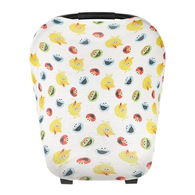Copper Pearl Multi-Use Cover: Car Seat, Nursing, and Stroller - Stretchy Fabric, All-Season Use, Stylish Designs, Easy Access for Moms - Sesame Scribbles