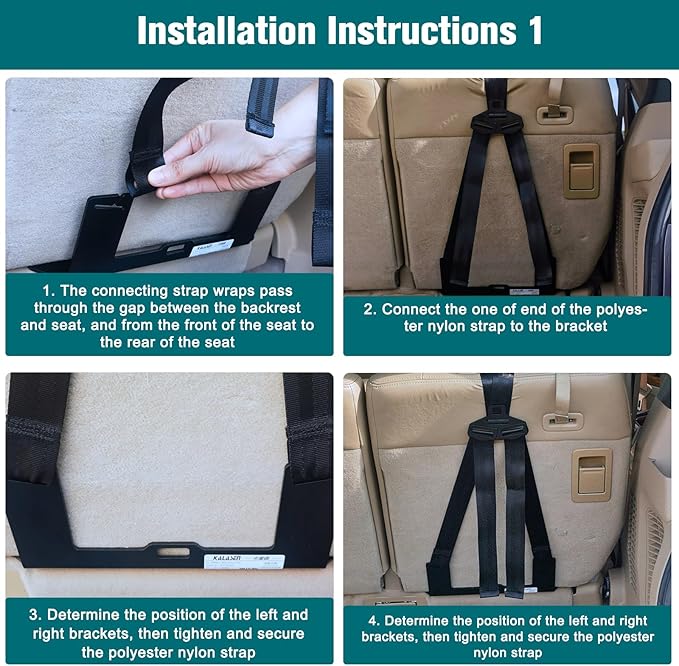 Universal Child Seat Anchor Kit Safe Cars Seat Mount Bracket, Extended Universal ISOFIX Latch Interface Bracket for Large SUVs, MPVs, Off-Road Vehicles with Thick Seats, 335*103*138mm