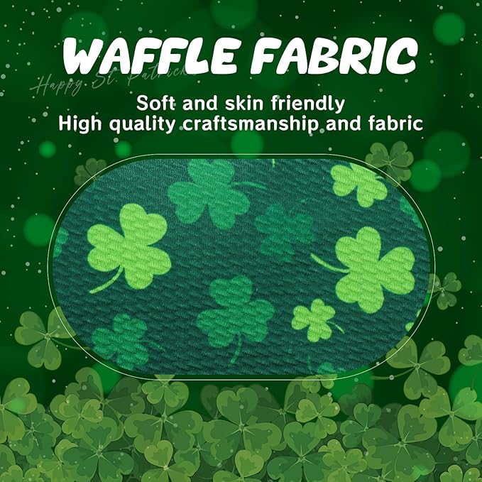 YanJie Baby Bows Nylon Green Bow Headbands for Infant Girls Shamrock Clover Headband Newborn Toddler Headband St Patricks Day Hair Accessories White