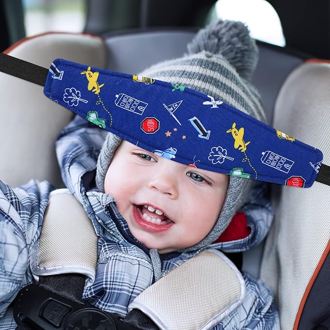 HESTYA 2 Pcs Carseat Head Support Toddler Stroller Seat Headrest for Sleeping Traveling Neck Relief Headband Strap for Kids Children Toddler Infant(Transportation)