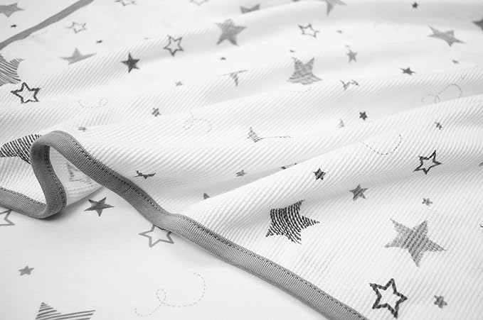 American Baby Company 100% Cotton Thermal Waffle Swaddle Blanket (30" x 40"), Soft, Breathable & Stretchy, Super Stars, for Boys and Girls, Perfect for Swaddling, Travel and Gifting