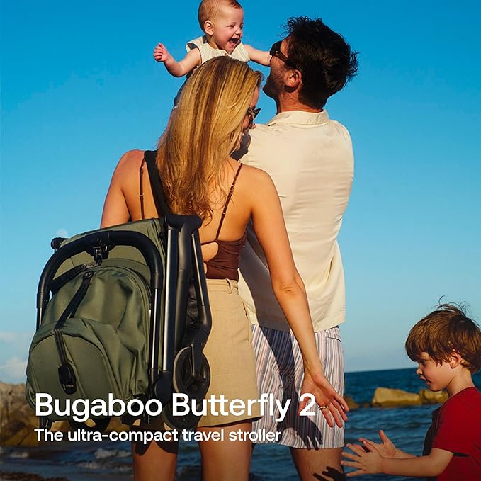 Bugaboo Butterfly 2 Travel Stroller, Ultra-Compact One-Second Fold, Lightweight and Airplane-Friendly (Taupe)