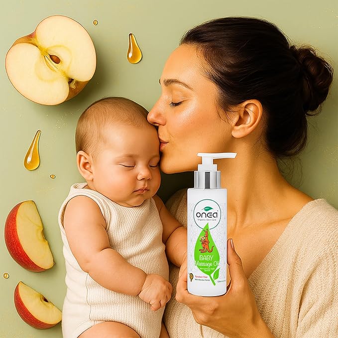 ONEA Baby Massage Oil - Enriched with Australian Botanicals, Sandalwood Oil and Manuka Honey - Hydrates, Nourishes, Protects Sensitive Skin - 4.2 oz