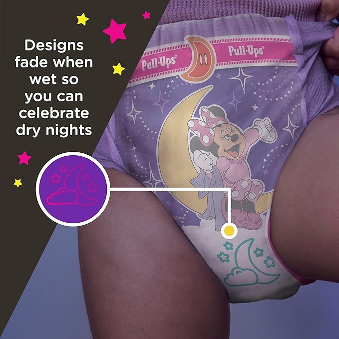 Pull-Ups Girls' Night-Time Potty Training Pants, Size 5T-6T Overnight Training Underwear (46-60 lbs), 80 Ct