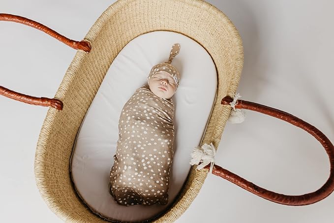 Copper Pearl Large Premium Knit Baby Swaddle Receiving Blanket Fawn