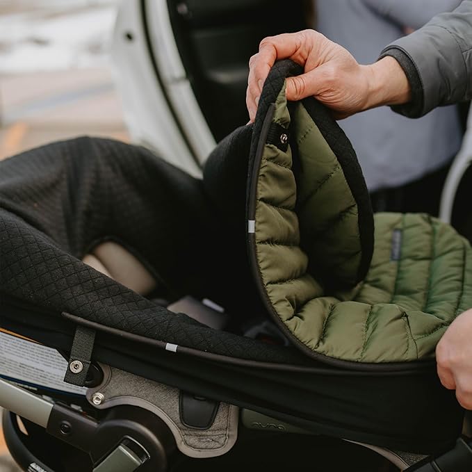 Little Unicorn Infant Car Seat Footmuff – Weather-Resistant Baby Bunting Bag with Magnetic Closure, Non-Slip Backing & Open Harness Design – Universal Fit Winter Cover for Baby Car Seat & Stroller