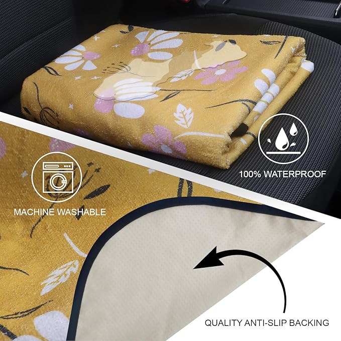 Back Seat Cover Protector for Dogs and Kids, Universal Waterproof Towel Rear Bench Seat Cover for Car, Truck, Van & SUV, Machine-Washable Backseat Car Covers (1pcs Rear Seat)