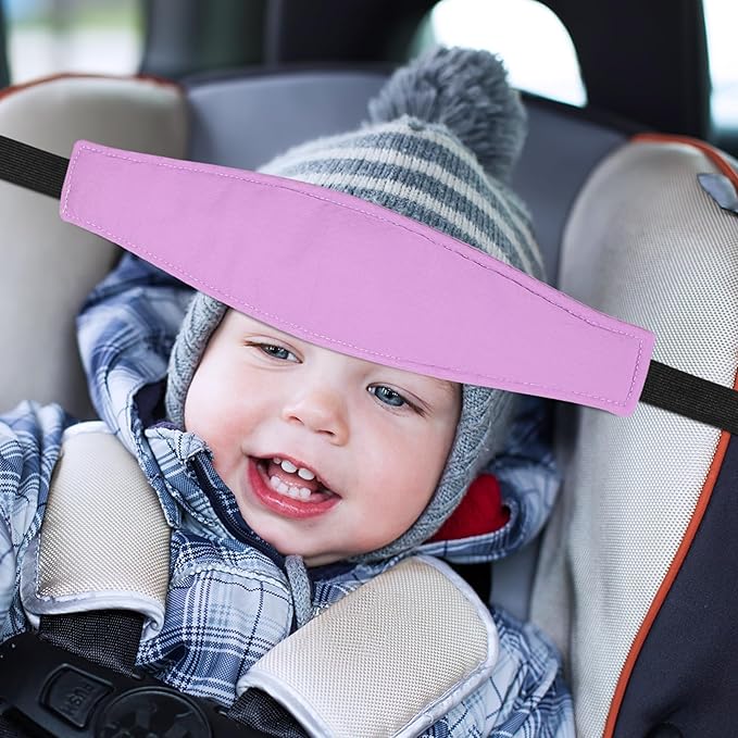 HESTYA 2 Pcs Carseat Head Support Toddler Stroller Seat Headrest for Sleeping Traveling Neck Relief Headband Strap for Kids Children Toddler Infant(Sweet)