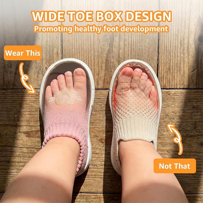 STQ Baby Socks Shoes Toddler Wide Toe Box Non-Slip Slippers Infant Walking Shoe Soft Baby Boys Girls Lightweight Sneakers
