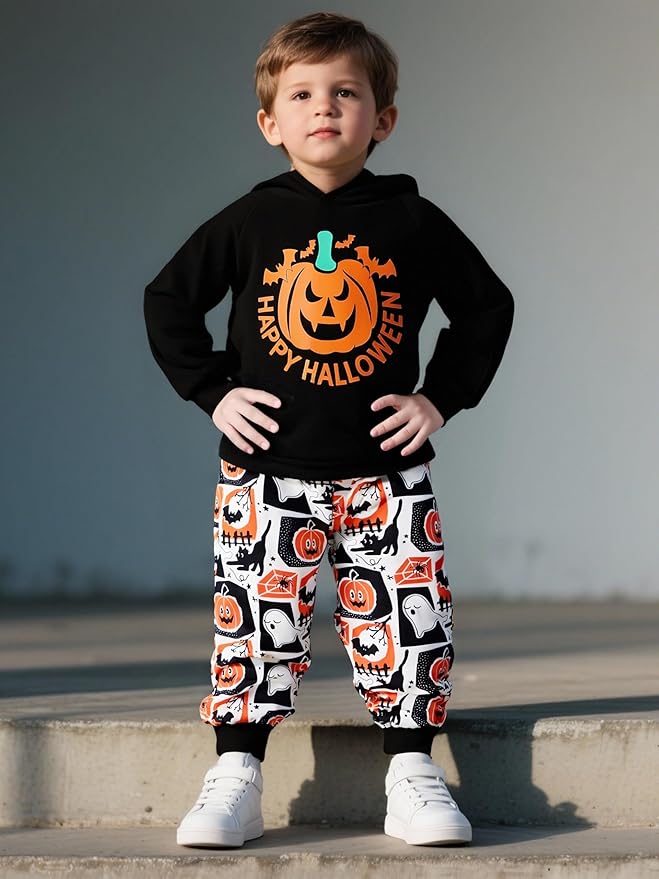 2-6T Toddler Baby Boy Clothes Color Blocking Hoodies + Pants Fall Winter Outfits
