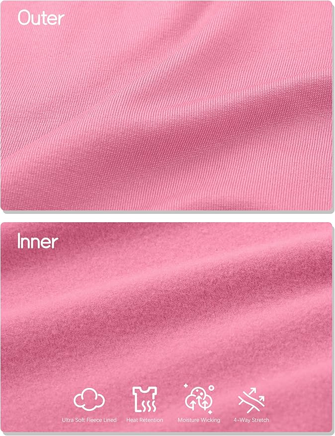 VZV 2T-6Y Toddler Thermal Set Thermal Underwear for Kids Fleece Lined Toddler Base Layer Long Johns for Kids Boys Girls