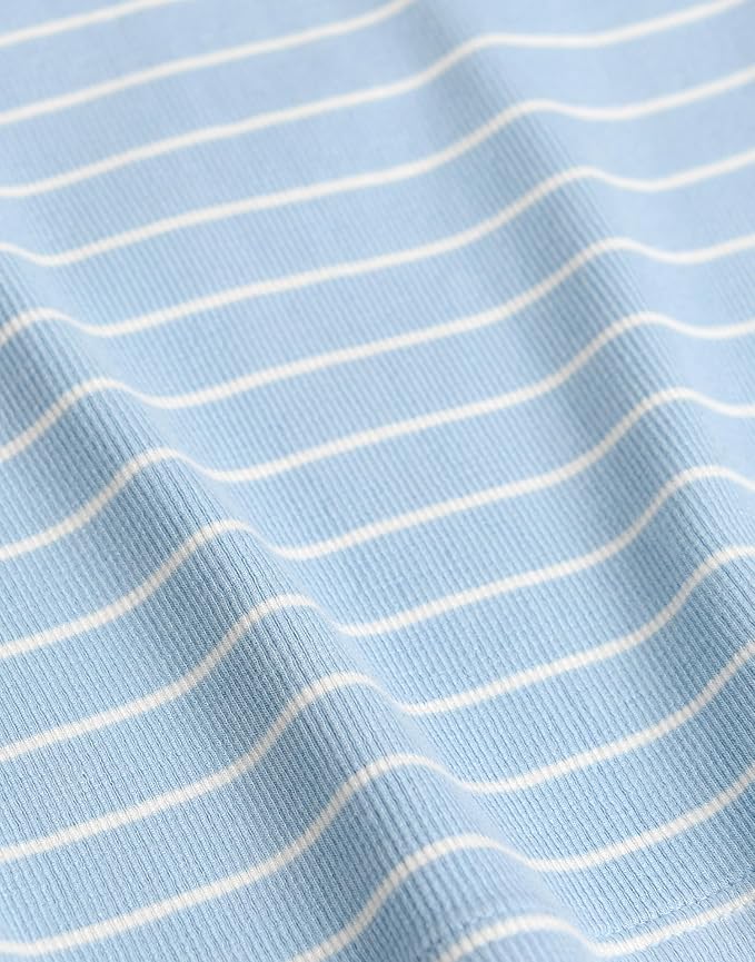 moimoln Stripe Pajamas Set 12M-8Y Ribbed Unisex Baby & Toddler, Soft Viscose, Snug-Fit, Everyday Sleepwear
