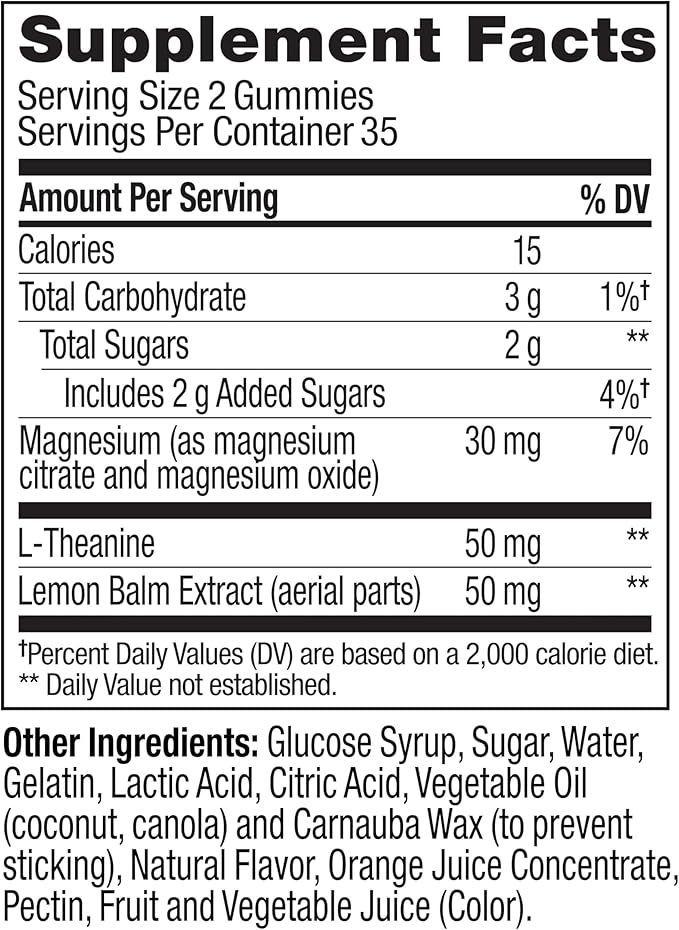 OLLY Kids Chillax Gummy, for a Calm and Relaxed Mood*, Magnesium, L-Theanine, Lemon Balm Extract, Chewable Supplement, Sherbet Flavored, 35 Day Supply - 70 Count (Packaging May Vary)