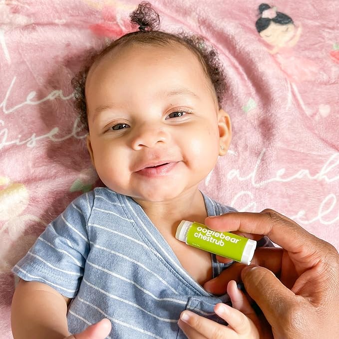 oogiebear Organic Nourishing Nose to Toe & Breathing Rub Balms - Naturally Soothing, Gentle Moisturizer, On-The-Go Size with Travel Pouch - 0.5 oz, Safe for Infants, Doctor Made