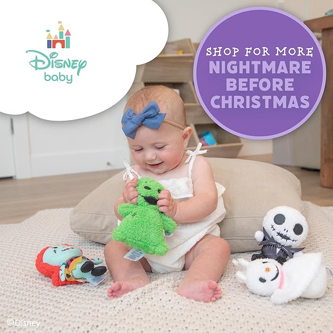 Kids Preferred Disney Baby Nightmare Before Christmas Oogie Boogie On The Go Activity Toy with On The Go Clip, Crinkle, Squeaker, and Rumble Sound