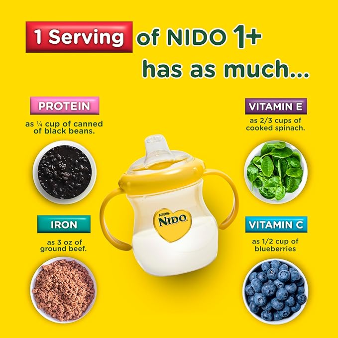Nido NESTLE Kinder 1+ Powdered Milk Beverage 1.76 lb. Canister