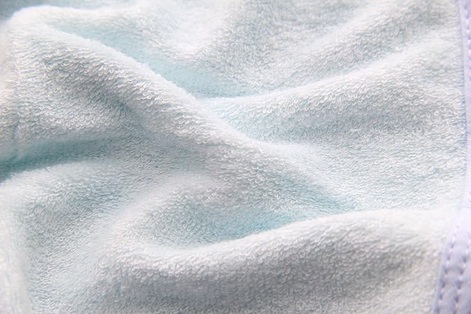 HIPHOP PANDA Baby Washcloths, Rayon Made from Bamboo - 2 Layer Ultra Soft Absorbent Newborn Bath Face Towel - Reusable Baby Wipes for Delicate Skin - Blue, 12 Pack