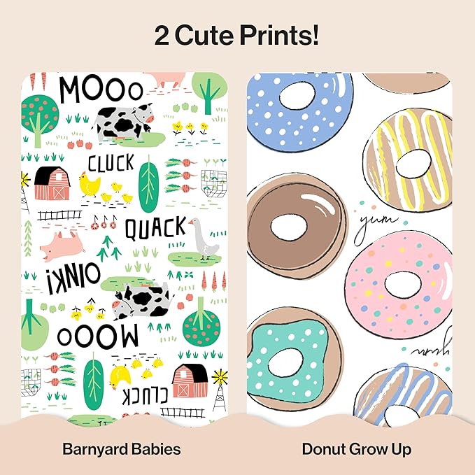 The Honest Company Comfort Dry Disposable Diapers for Sensitive Skin, Hypoallergenic, Barnyard Babies + Donut Grow Up, Super Club Box Size 3 (16–28 lbs), 120 Count