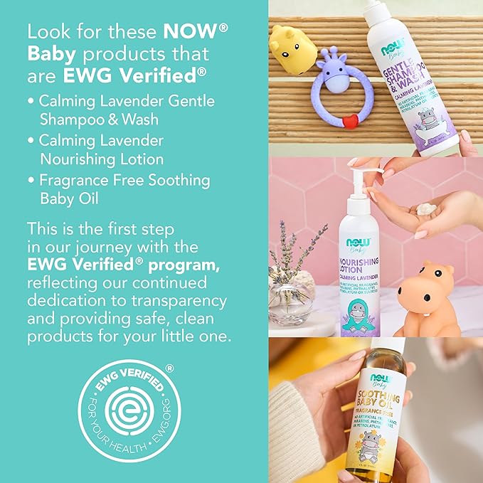 NOW Baby, Gentle Shampoo & Wash, Fragrance Free with No Artificial Fragrance, Parabens, Phthalates, Petrolatum or Sulfates, 8-Ounce