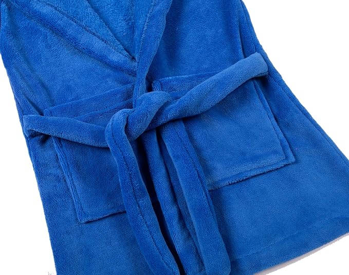Kids Boys Girls Shark Soft Hooded Bathrobe Toddler Robe with Animal Hood